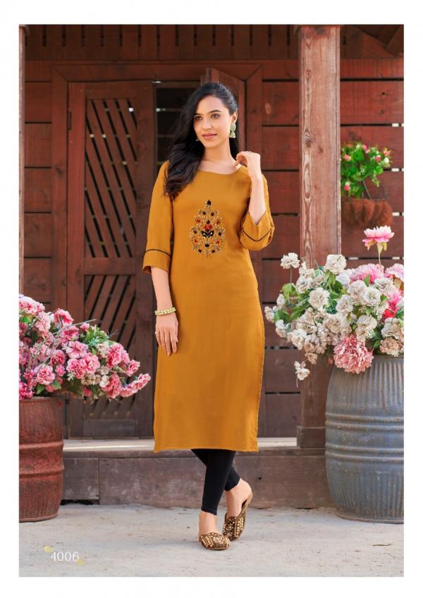 Parra Vesture Vol 4 Rayon Khatli Work Designer Kurti Collection